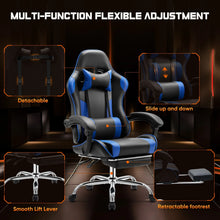Load image into Gallery viewer, JHK Ergonomic Racing Gaming Chair Adjustable Swivel PU Leather with Headrest and Lumbar Support For Office Computer Living Room
