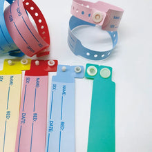 Load image into Gallery viewer, 100pcs Waterproof Soft PVC Medical Wristbands Writable Patient Identification Bracelets  Vinyl Band for Healthcare
