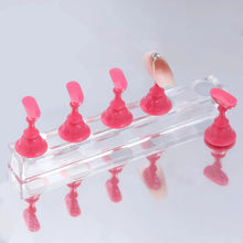 Load image into Gallery viewer, Magnetic Nail Holder Set - 5/30pcs False Nail Tip Practice Stand with Crystal Base
