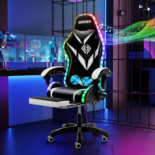 将图片加载到图库查看器，135 Degrees Gaming Chair RGB Light Office Chair Bluetooth Speaker Gamer Computer Chair Ergonomic Swivel 2 Point Massage Recliner
