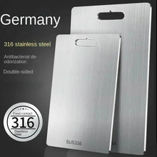 Load image into Gallery viewer, 316 Stainless Steel Chopping Board – Thickened Double-Sided Antibacterial Cutting Board for Kitchen &amp; Dough Kneading
