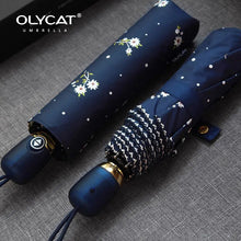 Load image into Gallery viewer, Women's Umbrellas Automatic Sunscreen Anti UV Flowers Brand Umbrella Rain Women Olycat Parasol Female Folding Umbrella Windproof
