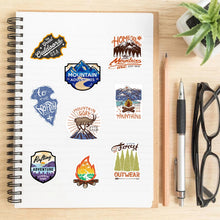 Load image into Gallery viewer, 10/24/48pcs Outdoor Camping Graffiti Stickers Cartoon for Hiking Travel Luggage Phone Water Bottle Skateboard Motorcycle Car
