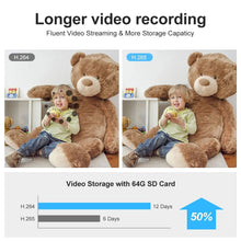 Load image into Gallery viewer, VERYHDSN 3MP PTZ Wifi Camera 180° Ultra Wide Angle IP ONVIF Security Home Cameras Surveillance Face Detection Night Full Color
