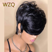 Load image into Gallery viewer, Short Bob Wig Pixie Cut Straight Human Hair Wigs For Women Natural Color Human Hair Accessories Glueless Wig Ready To Wear Sale
