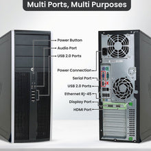 Load image into Gallery viewer, HP Tower Compaq Business Gaming Desktop Intel 3.20GHz 256GB SSD + 500GB HDD
