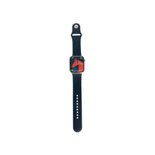 Load image into Gallery viewer, Hermes Apple Watch Series 7 GPS/ Cellular 45 mm - Stainless Steel - Black Silicone Watch Band
