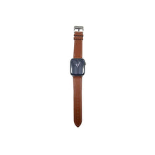 Load image into Gallery viewer, Hermes Apple Watch Series 7 GPS/ Cellular 45 mm - Stainless Steel - Brown Faux Leather Watch Band

