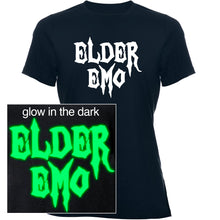 将图片加载到图库查看器，Glow in the Dark Elder Emo Black Tee Shirt
