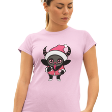 Load image into Gallery viewer, Holiday Krampus Cutie Pink Tee Shirt
