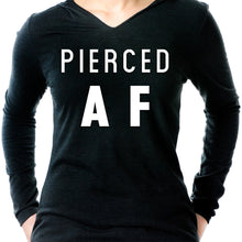 将图片加载到图库查看器，Pierced AF Black Tapered Long Sleeve Hoodie
