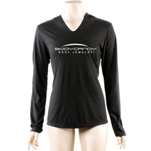 Load image into Gallery viewer, Body Candy Logo Gray Frost Tapered Long Sleeve Hoodie
