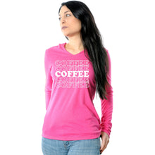 Load image into Gallery viewer, Coffee Coffee Coffee Coffee Coffee Black Long Sleeve Hoodie
