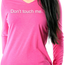 Load image into Gallery viewer, Don't Touch Me Black Tapered Long Sleeve Hoodie
