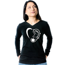 Load image into Gallery viewer, Modified Ear Heart Tapered Long Sleeve Hoodie
