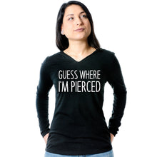 Load image into Gallery viewer, Guess Where I'm Pierced Tapered Long Sleeve Hoodie
