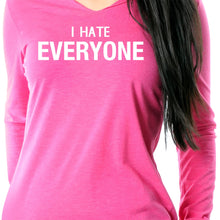Load image into Gallery viewer, I hate everyone Tapered Long Sleeve Hoodie
