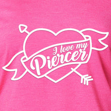 Load image into Gallery viewer, I Love My Piercer Black Tapered Long Sleeve Hoodie
