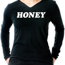 Load image into Gallery viewer, Honey Black Long Sleeve Hoodie

