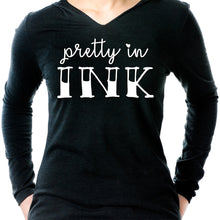 Load image into Gallery viewer, Pretty in Ink Tapered Long Sleeve Hoodie
