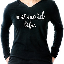 Load image into Gallery viewer, Mermaid Life Tapered Long Sleeve Hoodie
