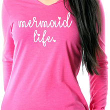 Load image into Gallery viewer, Mermaid Life Tapered Long Sleeve Hoodie
