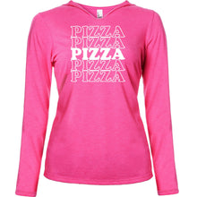 Load image into Gallery viewer, Pizza Pizza Pizza Pizza Pizza Tapered Long Sleeve Hoodie
