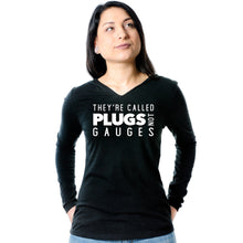 Load image into Gallery viewer, They're Called Plugs NotGs Black Tapered Long Sleeve Hoodie
