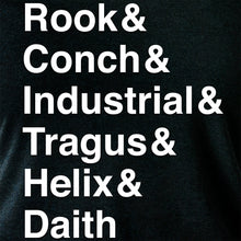 Load image into Gallery viewer, Rook &amp; Conch &amp; Industrial &amp; Tragus &amp; Helix &amp; Daith Tapered Long Sleeve Hoodie
