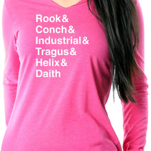 Load image into Gallery viewer, Rook &amp; Conch &amp; Industrial &amp; Tragus &amp; Helix &amp; Daith Tapered Long Sleeve Hoodie
