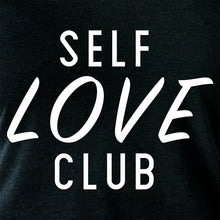 Load image into Gallery viewer, Self Love Club Black Tapered Long Sleeve Hoodie
