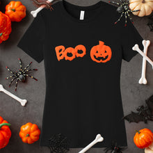 Load image into Gallery viewer, Pumpkin Boo Orange Puff Halloween Tee Shirt
