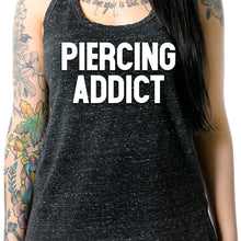 将图片加载到图库查看器，Piercing Addict Black Gray Cosmic Twist Back Tank Top
