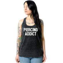 将图片加载到图库查看器，Piercing Addict Black Gray Cosmic Twist Back Tank Top
