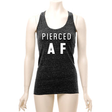 Load image into Gallery viewer, Pierced AF Black Gray Cosmic Twist Back Tank Top
