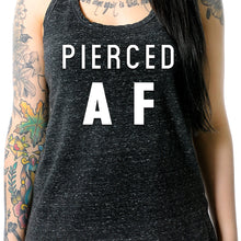 Load image into Gallery viewer, Pierced AF Black Gray Cosmic Twist Back Tank Top
