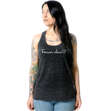 Load image into Gallery viewer, Forever Alone Black Gray Cosmic Twist Back Tank Top
