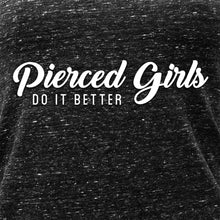 Load image into Gallery viewer, Pierced Girls Do It Better Black Gray Cosmic Twist Back Tank Top

