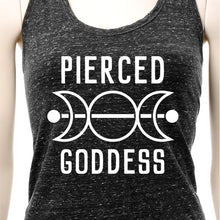 将图片加载到图库查看器，Pierced Goddess Black Gray Cosmic Twist Back Tank Top
