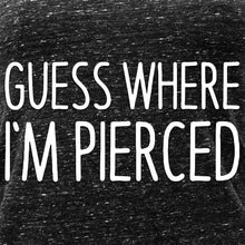 Load image into Gallery viewer, Guess Where I'm Pierced Black Gray Cosmic Twist Back Tank Top
