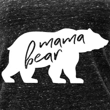 Load image into Gallery viewer, Mama Bear Black Gray Cosmic Twist Back Tank Top
