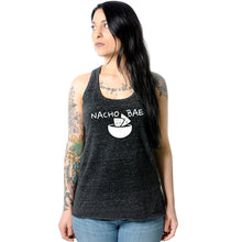 将图片加载到图库查看器，Nacho Bae Black Gray Cosmic Twist Back Tank Top
