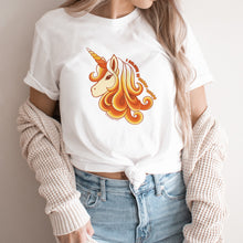Load image into Gallery viewer, I Believe In Candy-Corns Unicorn White Tee Shirt
