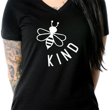 Load image into Gallery viewer, Bee Kind Tapered V-Neck Tee Shirt
