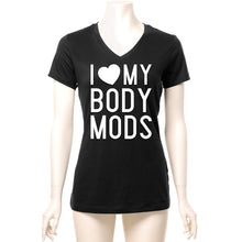 Load image into Gallery viewer, I Love My Body Mods Tapered V-Neck Tee Shirt
