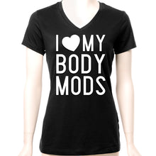 Load image into Gallery viewer, I Love My Body Mods Tapered V-Neck Tee Shirt
