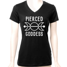 Load image into Gallery viewer, Pierced Goddess Tapered V-Neck Tee Shirt
