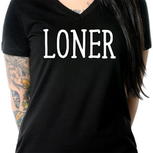 将图片加载到图库查看器，Loner Tapered V-Neck Tee Shirt

