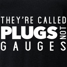 Load image into Gallery viewer, They're Called Plugs NotGs Black Tapered V-Neck Tee Shirt
