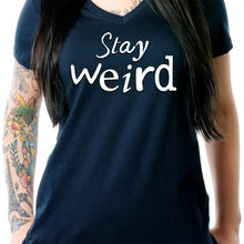 将图片加载到图库查看器，Stay Weird V-Neck Tee Shirt
